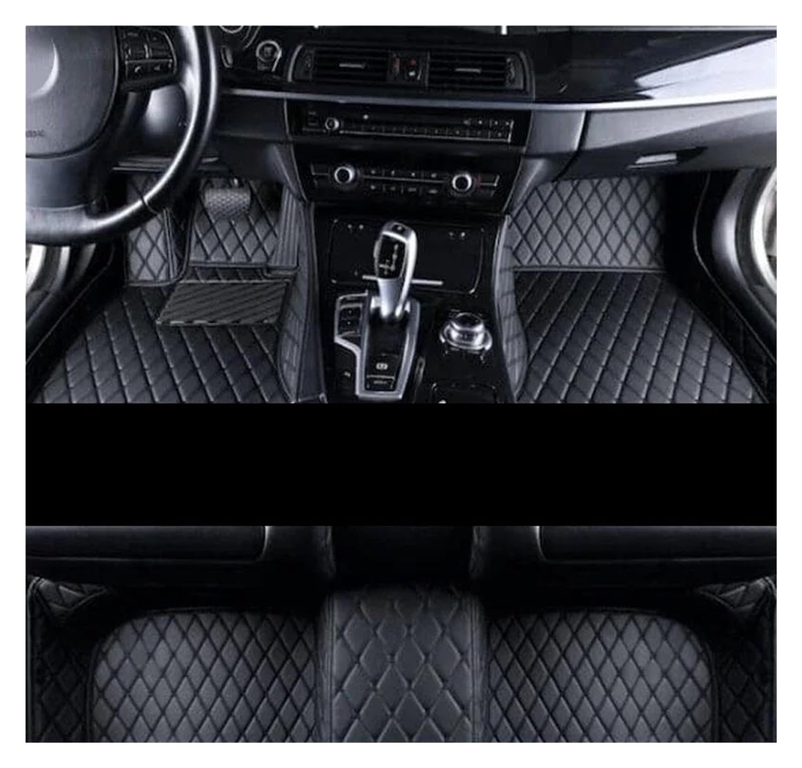 Fußmatten Für Kadjar 2015 2016 2017 2018 2019 Auto-Fußmatten Teppiche Interieur Leder Styling Dekoration Teile Autozubehör fussmatten Auto(3ps Black,LHD) von DZSQMLJG