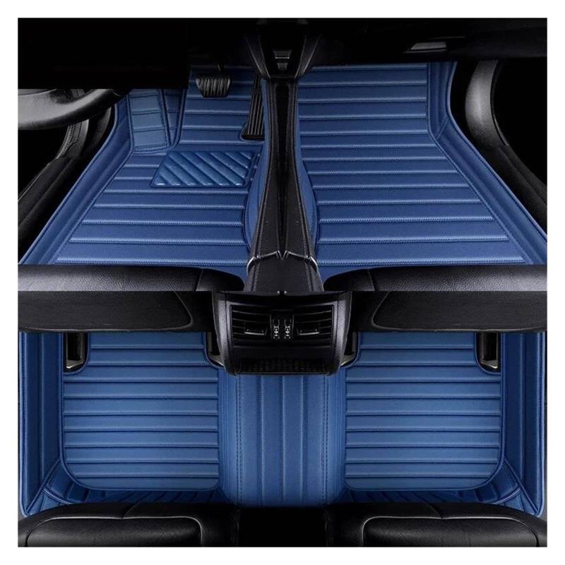 Fußmatten Kunstleder-Auto-Bodenmatte für Jeep für Grand für Cherokee 2007-2018 Autozubehör fussmatten Auto(Blue 5 seat) von DZSQMLJG