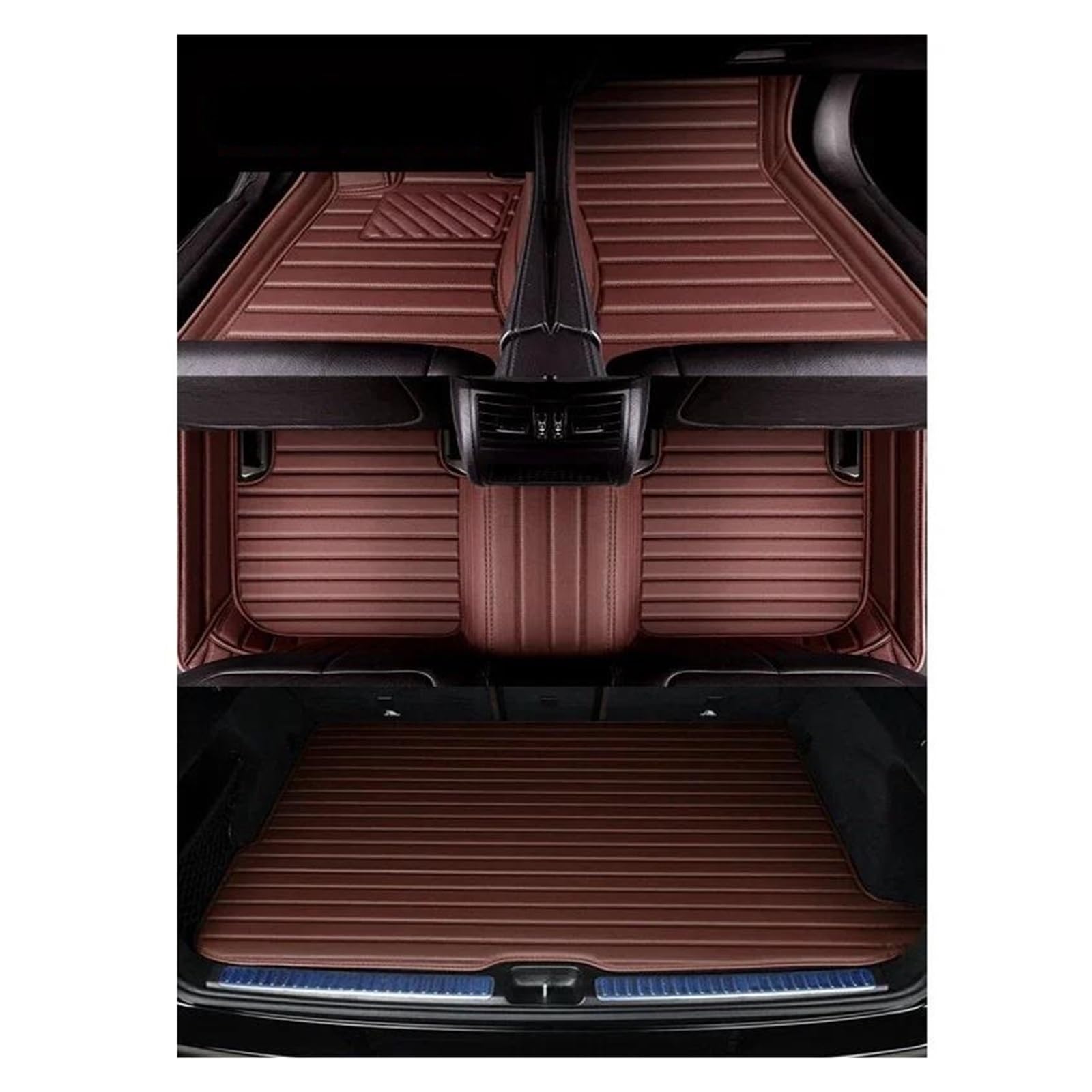 Fußmatten Kunstleder-Auto-Bodenmatte für X6 E71 2008 2009 2010 2011 2012 2013 2014 Autozubehör fussmatten Auto(Kaffee) von DZSQMLJG