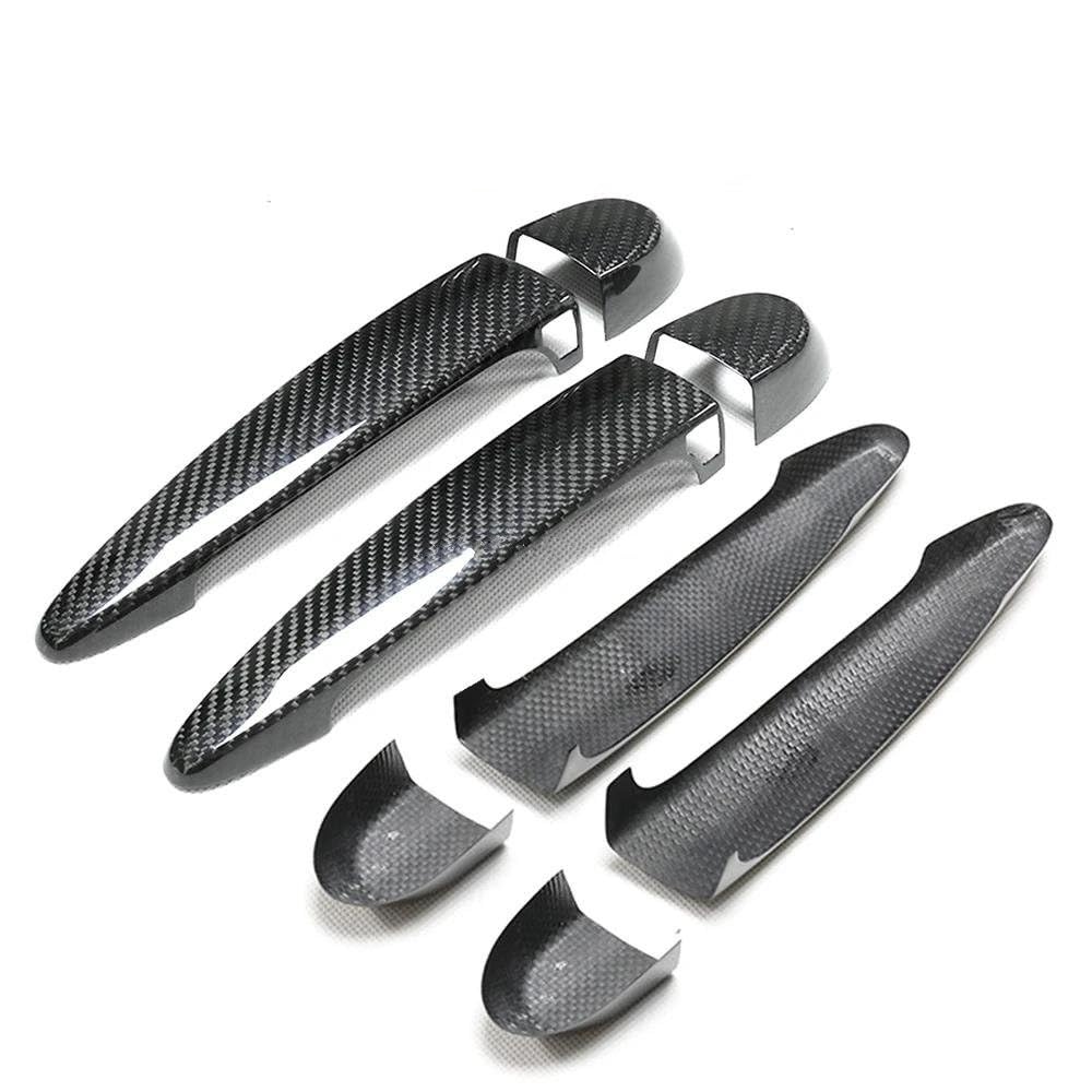 Auto-Außentürgriff Für 1 Serie E87 F20 F21 2007-2015 Auto Zubehör Carbon Faser Türgriff Abdeckung Rahmen Aufkleber Trim Außentürgriff(4 DR-2 SENSORS) von DZSQOMHGD