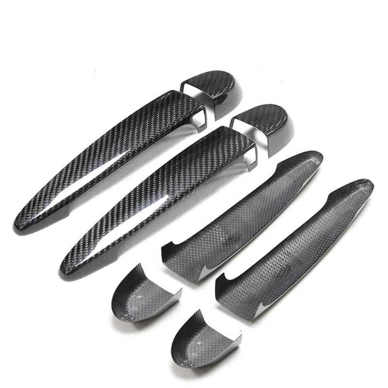 Auto-Außentürgriff Für 1 Serie E87 F20 F21 2007-2015 Auto Zubehör Carbon Faser Türgriff Abdeckung Rahmen Aufkleber Trim mit Licht Loch Außentürgriff(4 DR-2 SENSORS) von DZSQOMHGD