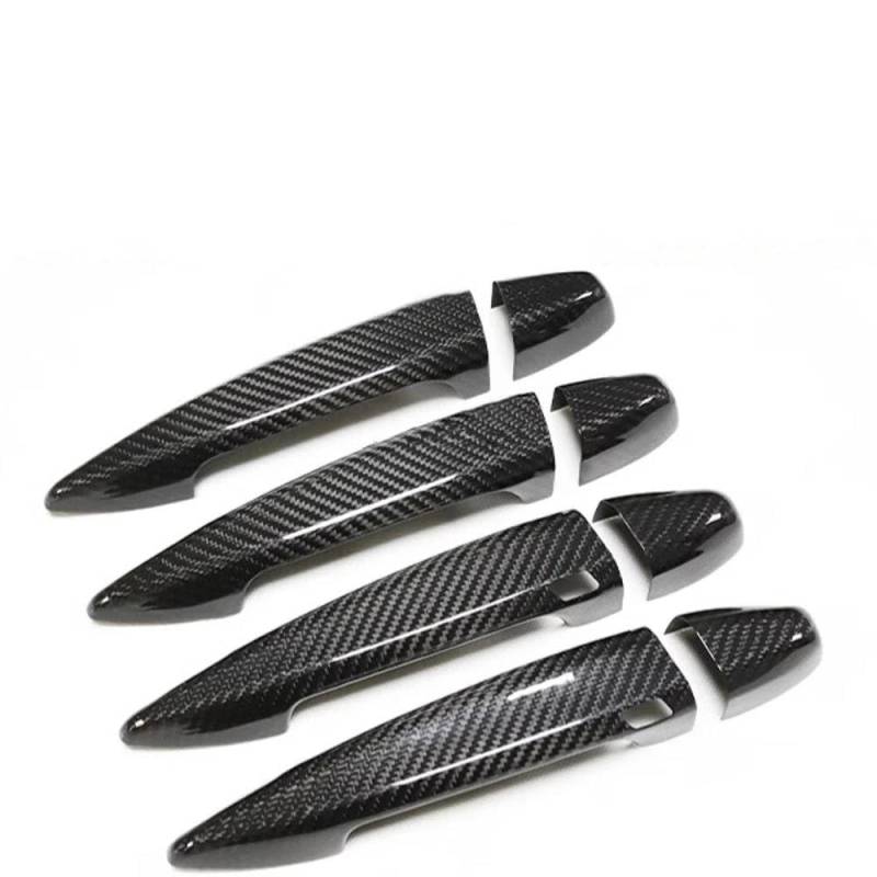 Auto-Außentürgriff Für X5 F15 X6 F16 X5M F85 X6M F86 2014-2018 Auto Zubehör Real Carbon Fiber Tür Griff Abdeckung Rahmen Aufkleber Außen Trim Außentürgriff(4 Doors-2 SENSORS) von DZSQOMHGD