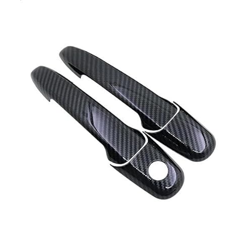 Auto-Außentürgriff Schwarz Carbon Faser Türgriffe Abdeckung Trim Set für Mazda RX-8 RX8 RX 8 2002~2012 Auto Zubehör Aufkleber Auto Schutz Styling Außentürgriff(Handel 2 Door) von DZSQOMHGD