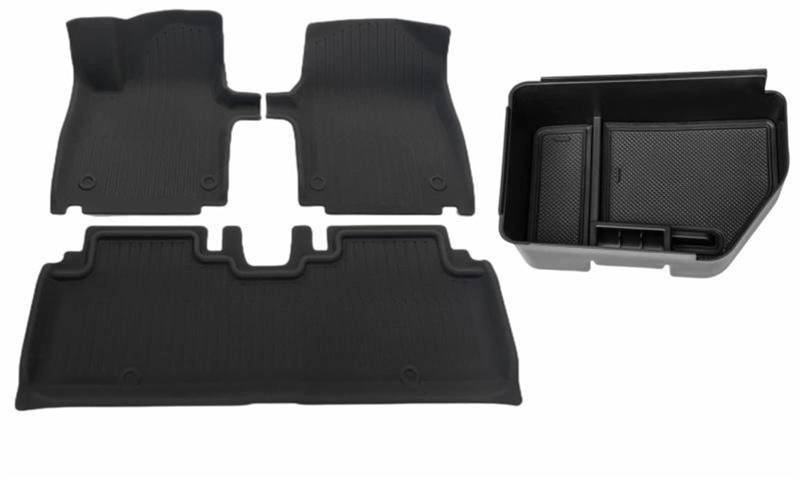 Fußraummatten 3D-Bodenmatte Für KIA Für EV6 2022 2023 Custom Floor Liner Vollständig Umgebene Fußpolster Wasserdichter Rutschfester Teppich Auto-Schondecke(4 Piece Set) von DZSQOMHGD