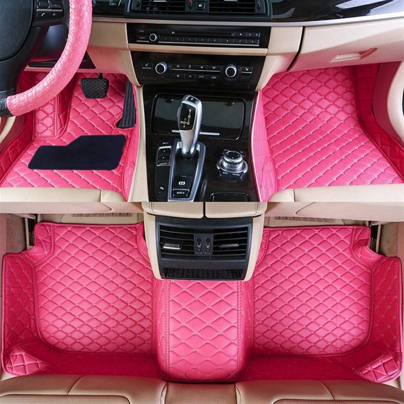 Fußraummatten 7 Sitze Custom Car Bodenmatte Autoteppich Für Pilot 2016 2017 2018 2019 2020 2021 2022 Auto-Schondecke(Rose) von DZSQOMHGD