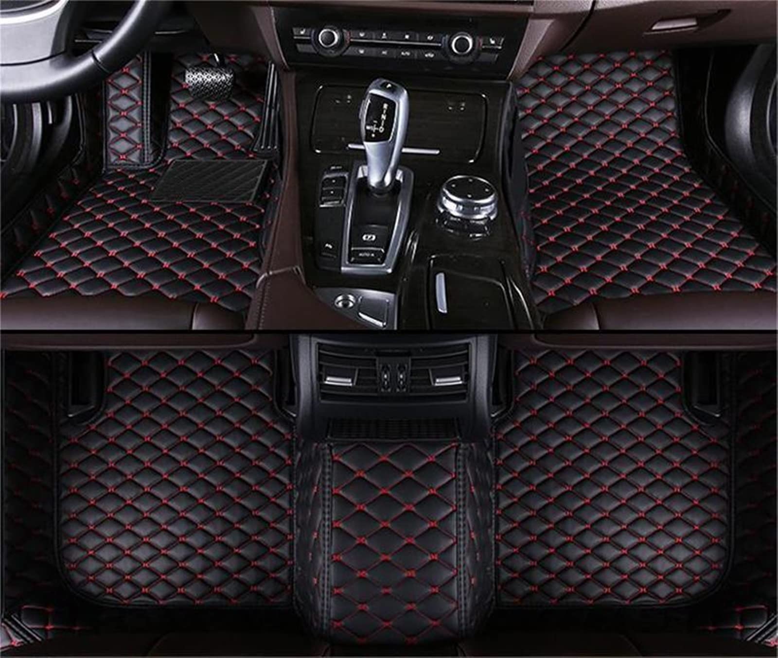 Fußraummatten Auto-Fußmatten Custom Auto Foot Pads Automobil Teppichabdeckung Innenausstattung Für Peugeot 301 2014 2015 2016 2017 2018 Auto-Schondecke(Black-Red) von DZSQOMHGD