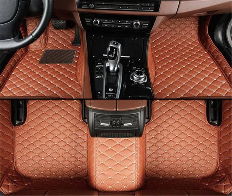 Fußraummatten Auto-Fußmatten Custom Auto Foot Pads Automobil Teppichabdeckung Innenausstattung Für Peugeot 301 2014 2015 2016 2017 2018 Auto-Schondecke(Braun) von DZSQOMHGD