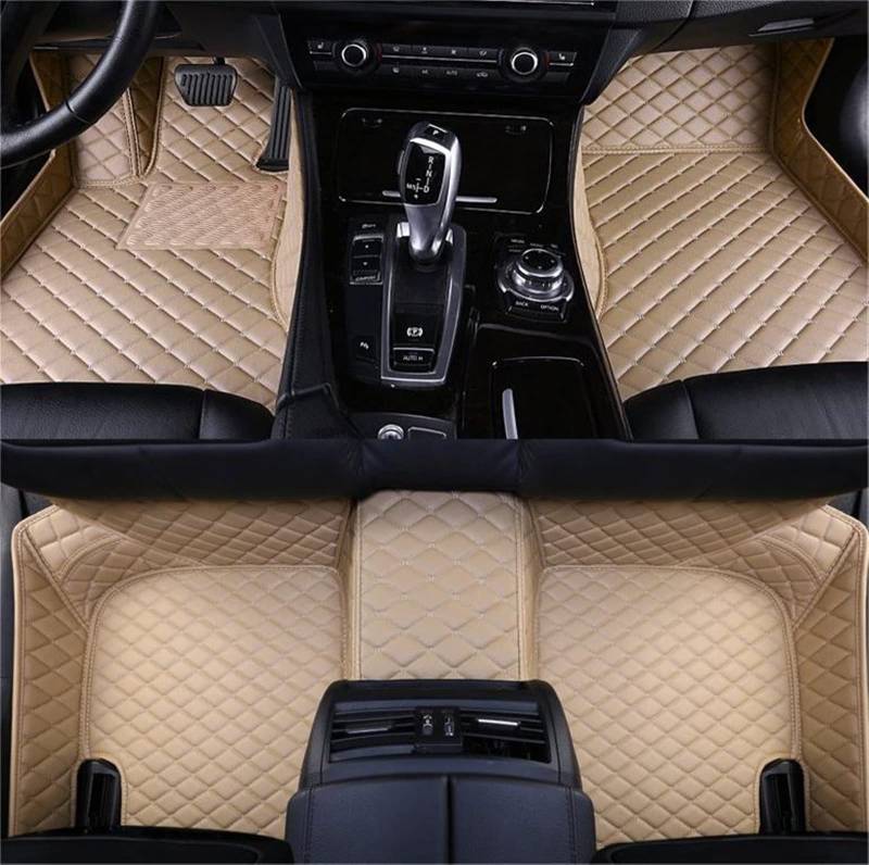 Fußraummatten Auto-Fußmatten Innenausstattung Lederteppiche Teppiche Fußpolster Für Mercedes Für W221 2004-2011 2012 2013 Auto-Schondecke(Beige) von DZSQOMHGD