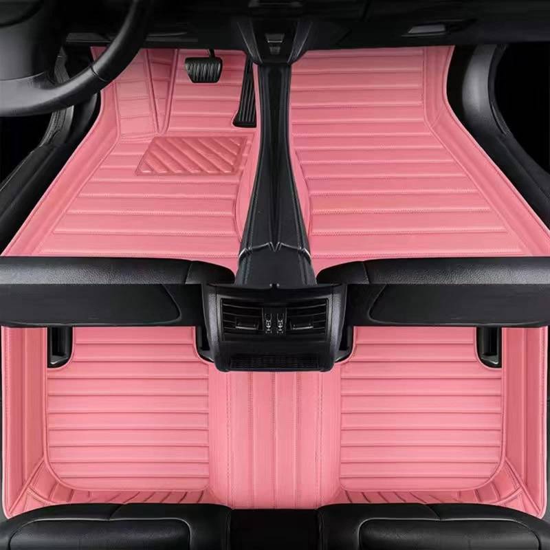 Fußraummatten Auto-Fußmatten-Set Wasserdichtes Zubehör Auto-Innenteppiche Für Mazda Für CX5 2017 2018 2019 2020 Auto-Schondecke(Pink) von DZSQOMHGD