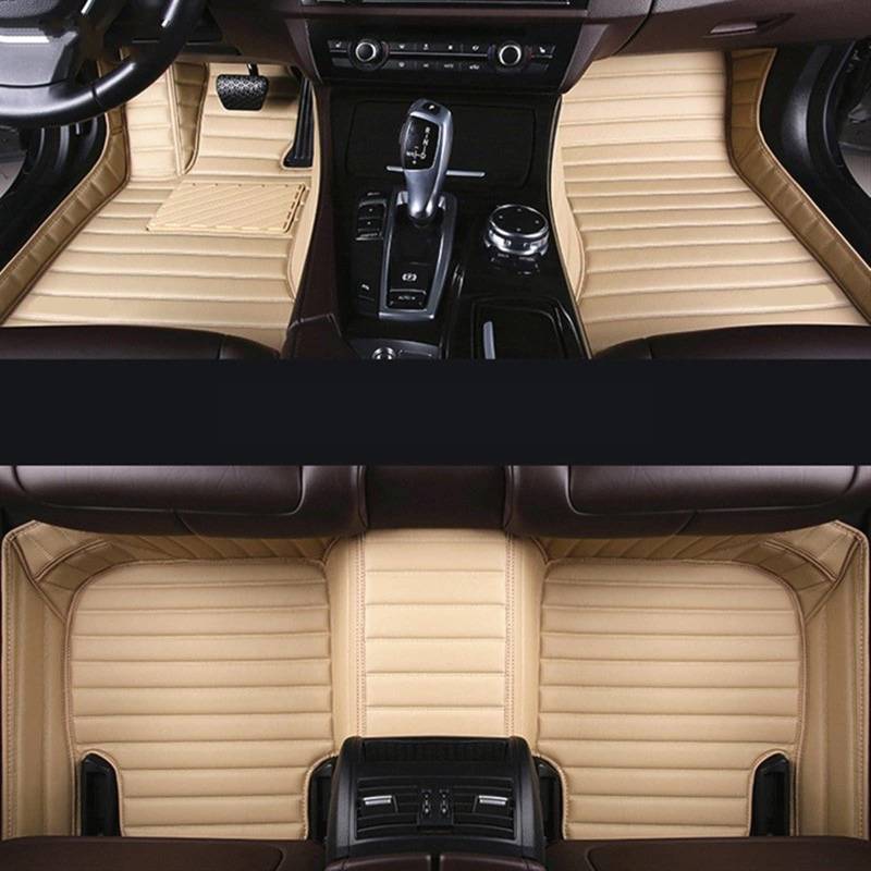 Fußraummatten Auto-Fußmatten-Set Wasserdichtes Zubehör Auto-Innenteppiche Für X3 F25 2011 2012 2013 2014 2015 2016 Auto-Schondecke(Beige) von DZSQOMHGD