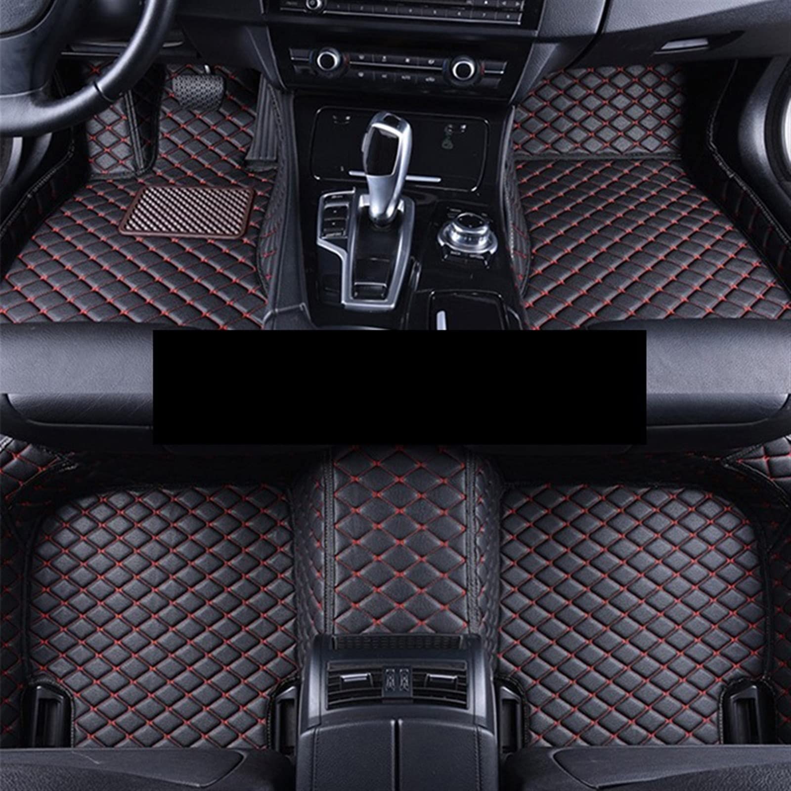 Fußraummatten Auto-Fußmatten Teppiche wasserdichte Benutzerdefinierte Innenausstattung Fußmatten Auto Protect Pedale Pads Für Infiniti Q50 2014 2015 Auto-Schondecke(LHD 3pcs Black red) von DZSQOMHGD