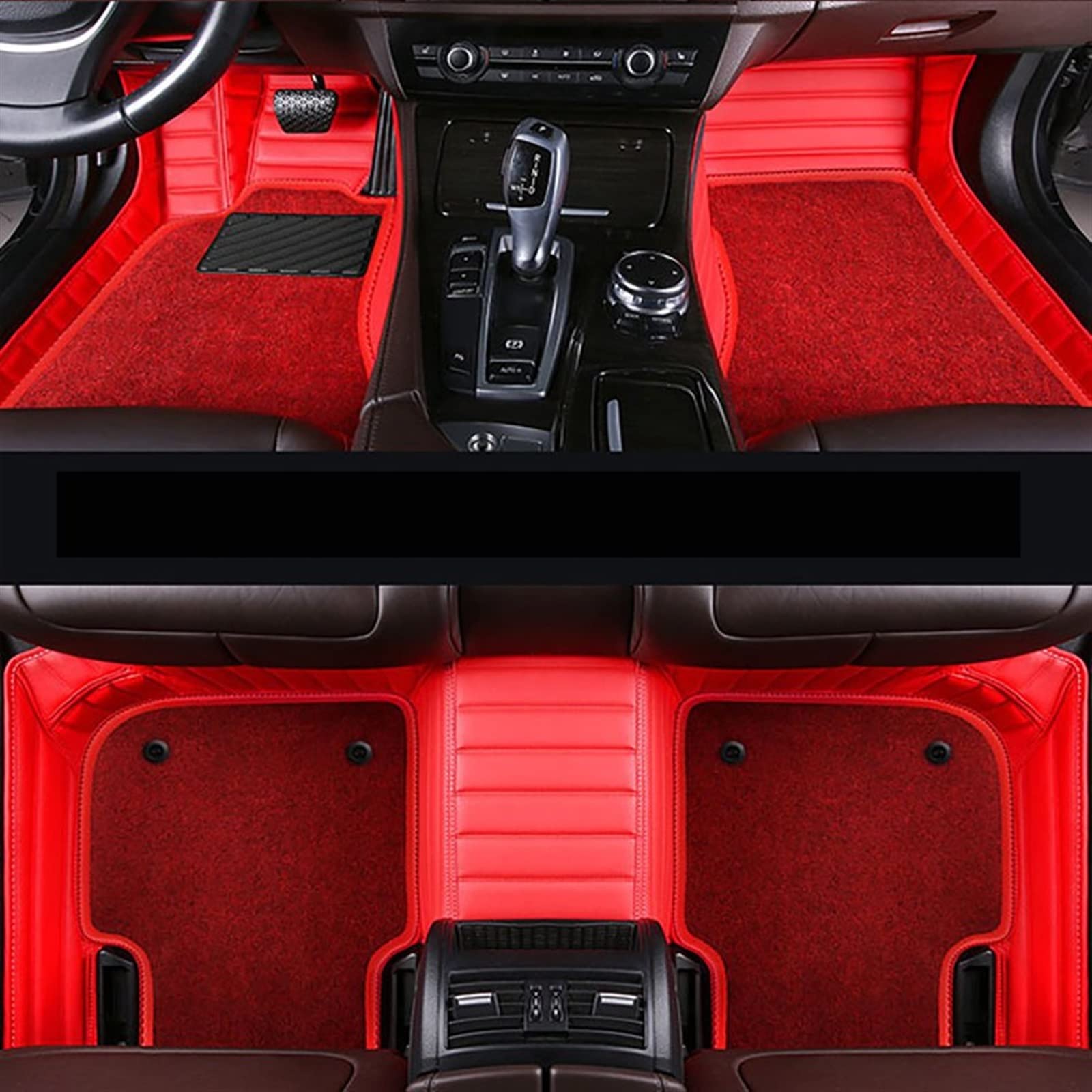 Fußraummatten Custom Car Fußmatten Autozubehör Für A6 A5 A4 A3 A2 R8 Q3 Q5 Q7 S4 S5 S6 S7 A7 A8 A6L TT Auto-Schondecke(Red-red) von DZSQOMHGD