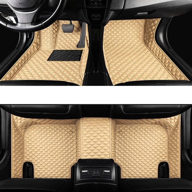 Fußraummatten Für Hyundai Für Veloster 2015-2011 Auto Fußmatten Teppiche Benutzerdefinierte Floorliners Innenraum Autoteile Styling Zubehör Auto-Schondecke(Beige) von DZSQOMHGD