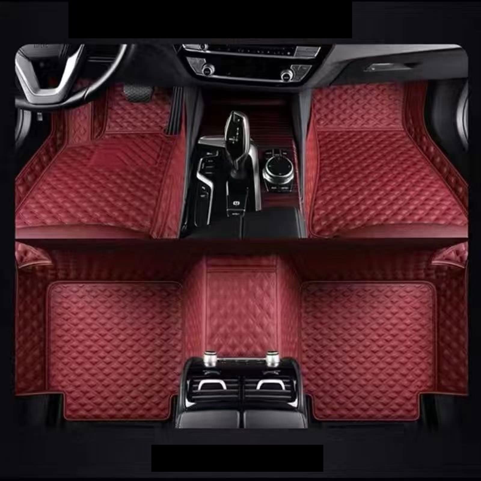 Fußraummatten Für Hyundai Für Veloster 2015-2011 Auto Fußmatten Teppiche Benutzerdefinierte Floorliners Innenraum Autoteile Styling Zubehör Auto-Schondecke(Red Wine) von DZSQOMHGD