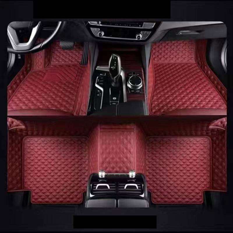 Fußraummatten Für Hyundai Für Veloster 2015-2011 Auto Fußmatten Teppiche Benutzerdefinierte Floorliners Innenraum Autoteile Styling Zubehör Auto-Schondecke(Red Wine) von DZSQOMHGD