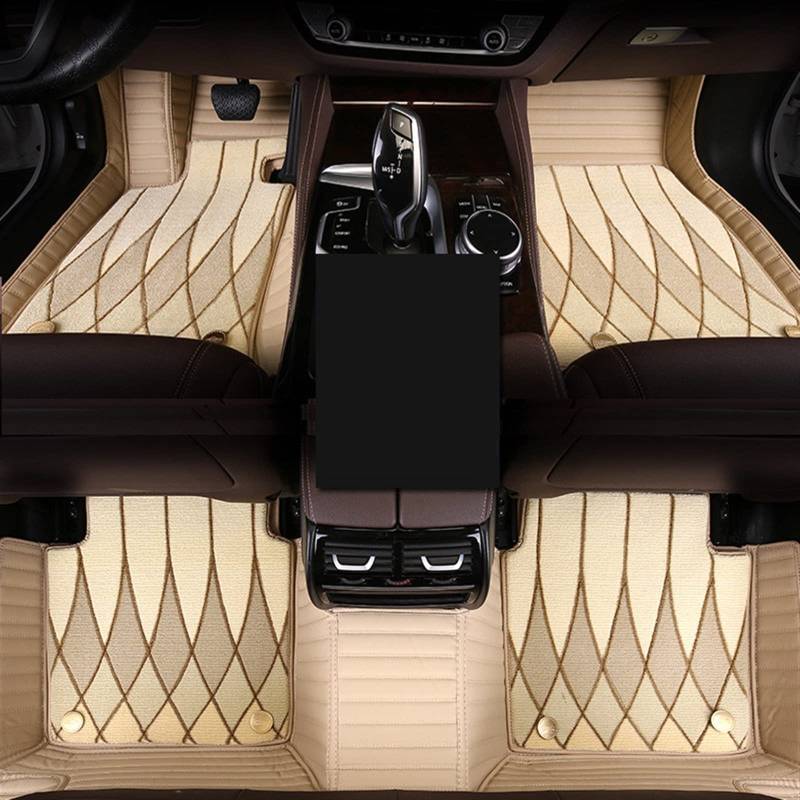 Fußraummatten Für Mercedes W213 2017 2018 2019 2020 Auto Fußmatten Set Zubehör Auto Innen Teppiche Teppiche Auto-Schondecke(Beige) von DZSQOMHGD