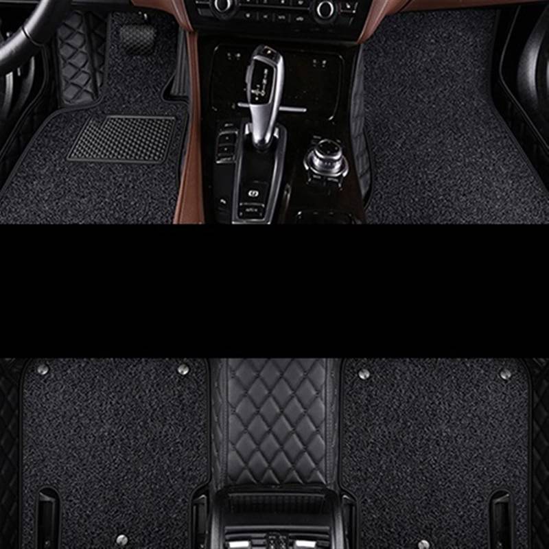 Fußraummatten Für Mitsubishi Für Outlander 5 Sitze 2019 2018 2017-2013 Auto Fußmatten Teppiche Floorliners Zubehör Auto-Schondecke(All Black and Black) von DZSQOMHGD