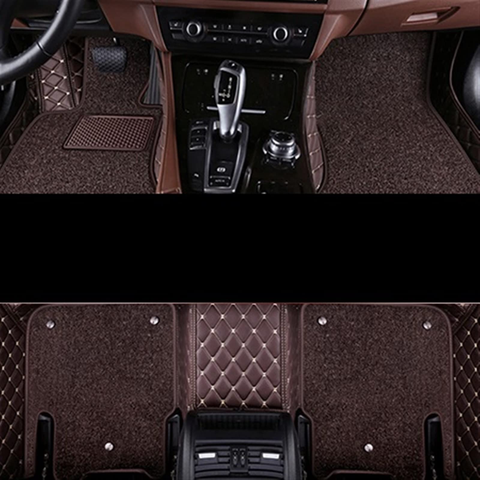 Fußraummatten Für Mitsubishi Für Outlander 5 Sitze 2019 2018 2017-2013 Auto Fußmatten Teppiche Floorliners Zubehör Auto-Schondecke(Coffee and Coffee) von DZSQOMHGD