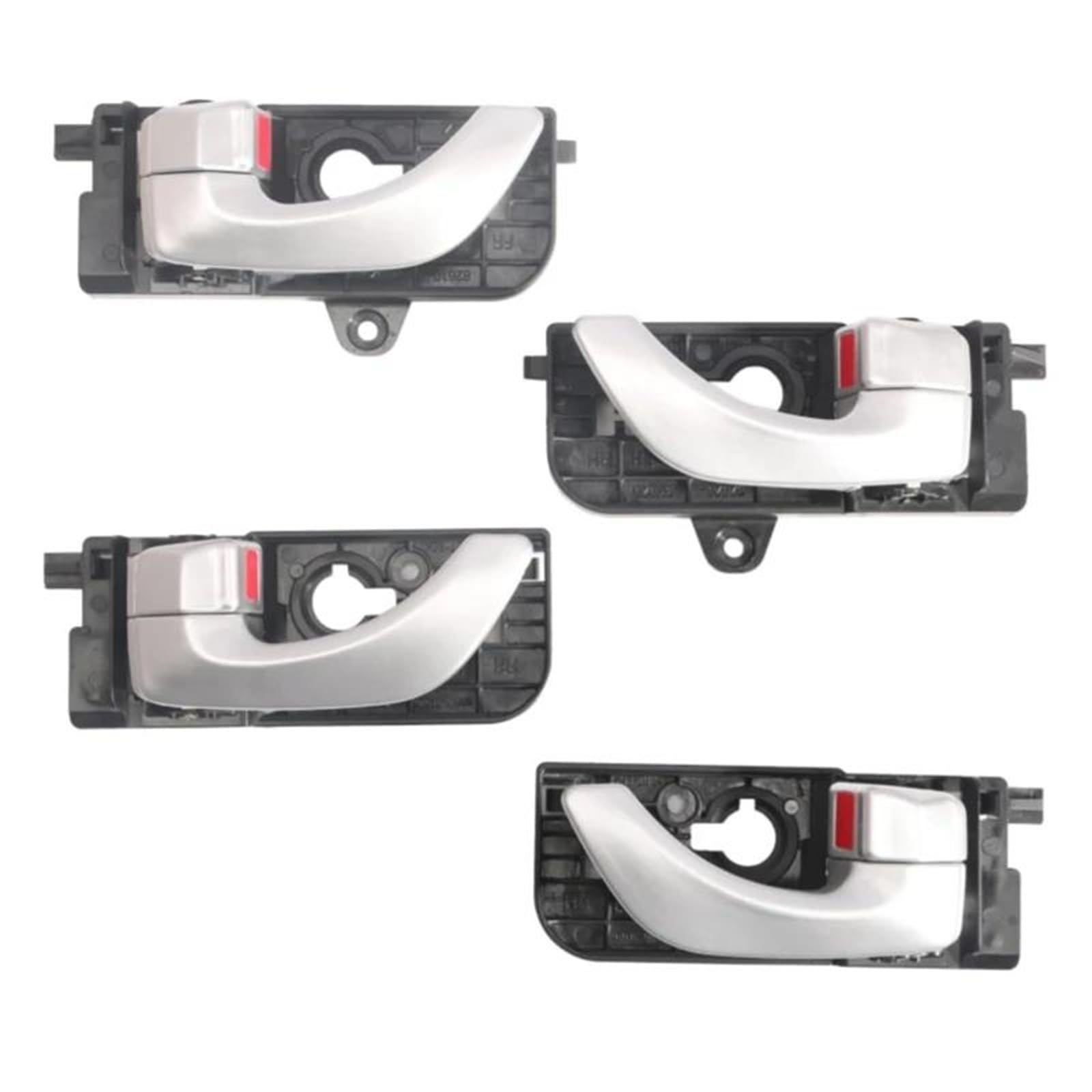 Griffverkleidung Auto Vorne Hinten L/R Innentürgriff Silber Chrom 83620-3K020,82610-3K020 Für Hyundai Für Sonata 2005 2006 2007 2008 Türgriff(Rear Pair) von DZSQOMHGD