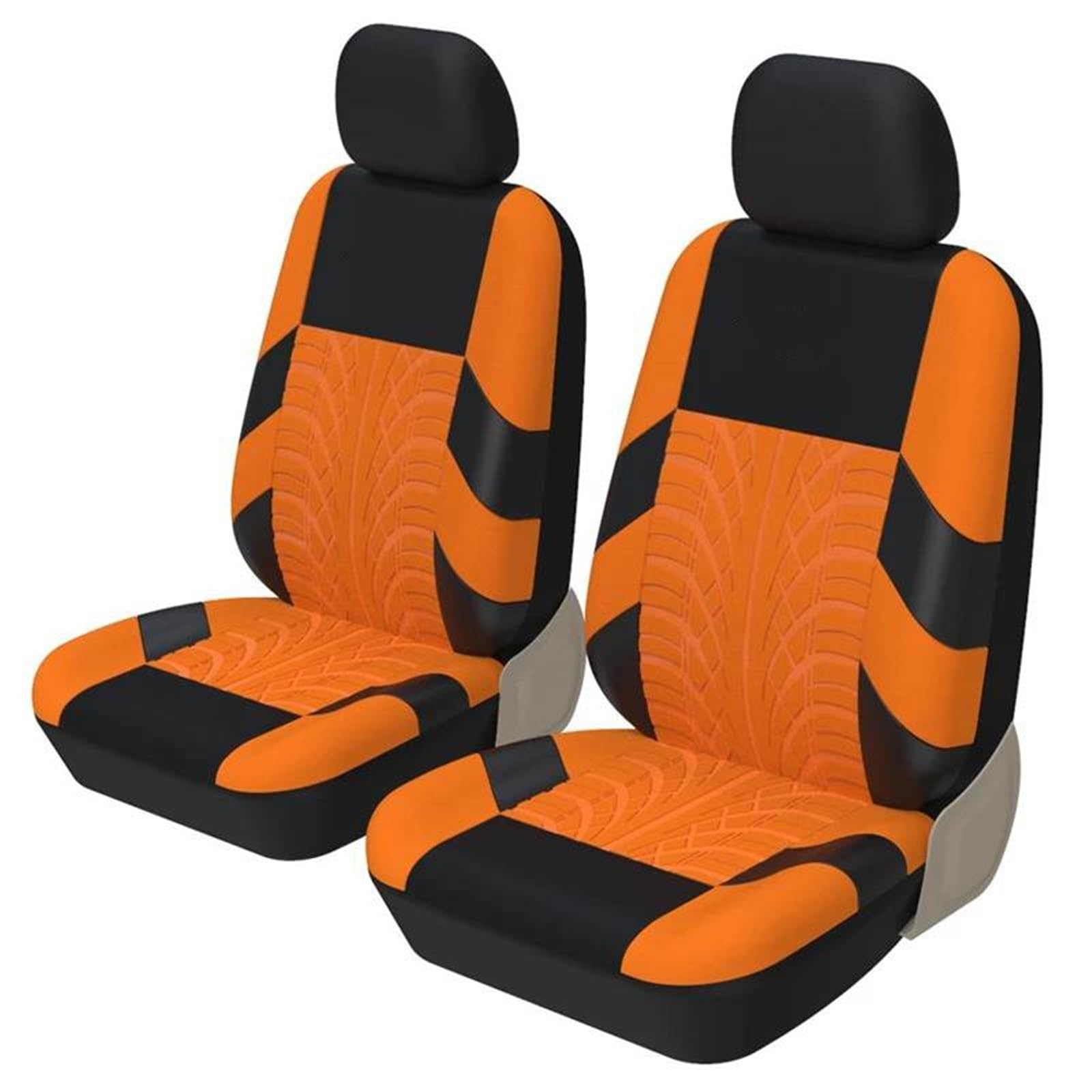 DZSQOSJB SitzbezüGe Auto 2 PCS Vorne Autositzbezüge Universal Sitz Schutz Airbag Kompatibel Für Toyota Für Corolla Für Lancer 9 Vordersitze(Orange) von DZSQOSJB