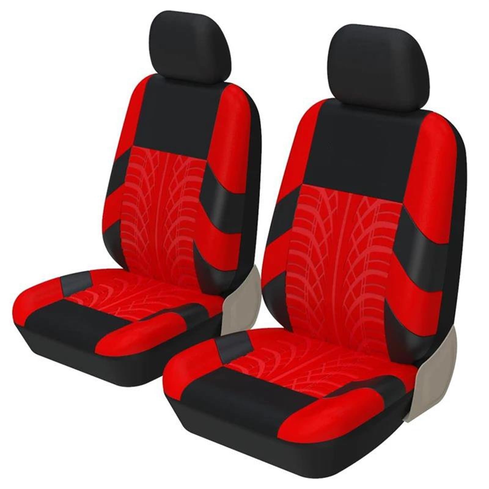DZSQOSJB SitzbezüGe Auto 2 PCS Vorne Autositzbezüge Universal Sitz Schutz Airbag Kompatibel Für Toyota Für Corolla Für Lancer 9 Vordersitze(Rot) von DZSQOSJB