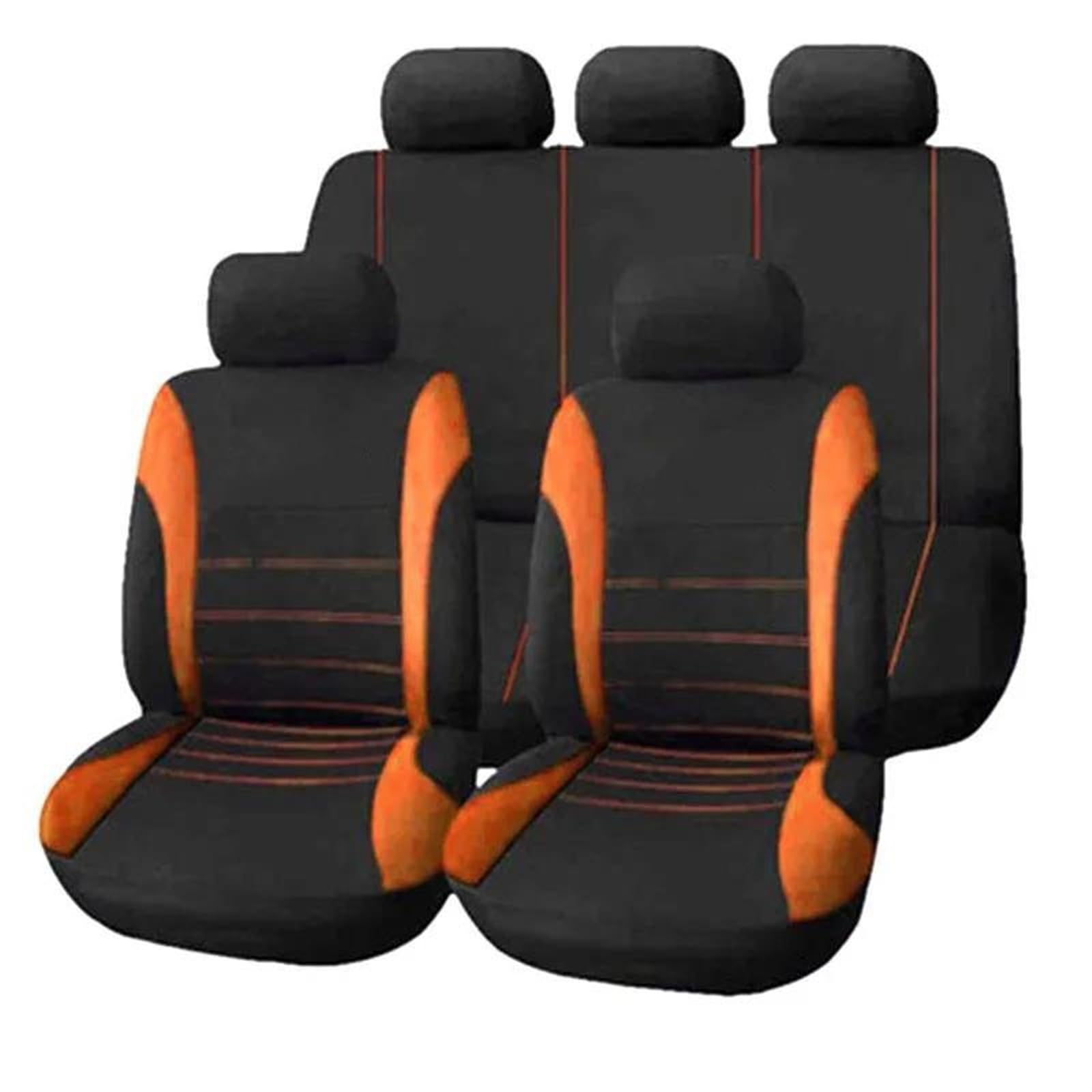 DZSQOSJB SitzbezüGe Auto Autositzbezüge Universal-Autositzbezug Autositzschutzbezüge Für Autoinnenausstattung Vordersitze(Orange) von DZSQOSJB