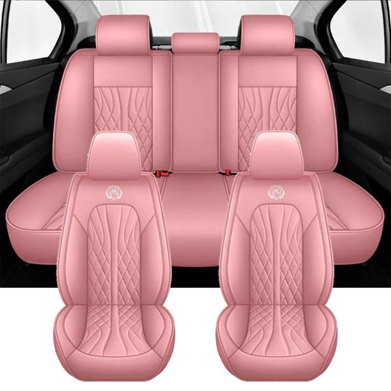 DZSQOSJB SitzbezüGe Auto Universal Full Set Auto Sitzbezüge Für X3 Für Hyundai Für Kona Für Jaguar Xf Für Mazda Für Cx5 Für Sorento Für Q3 Vordersitze(Pink) von DZSQOSJB