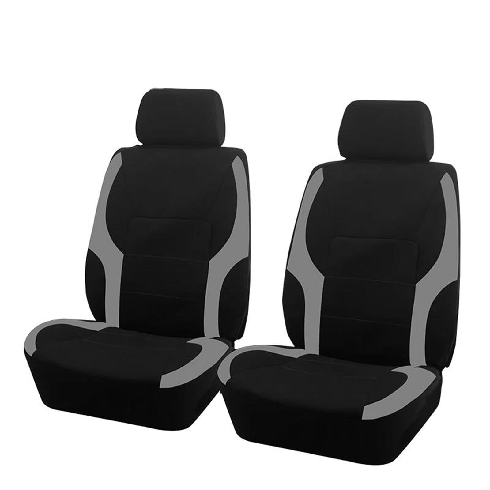 DZSQOSJB SitzbezüGe Auto Universelle Autositzbezüge Aus Stoff Mit Airbag-kompatiblem 2-mm-Schwamm Für Die Meisten Auto-SUV-LKW-Van Vordersitze(Gray 2 seat) von DZSQOSJB