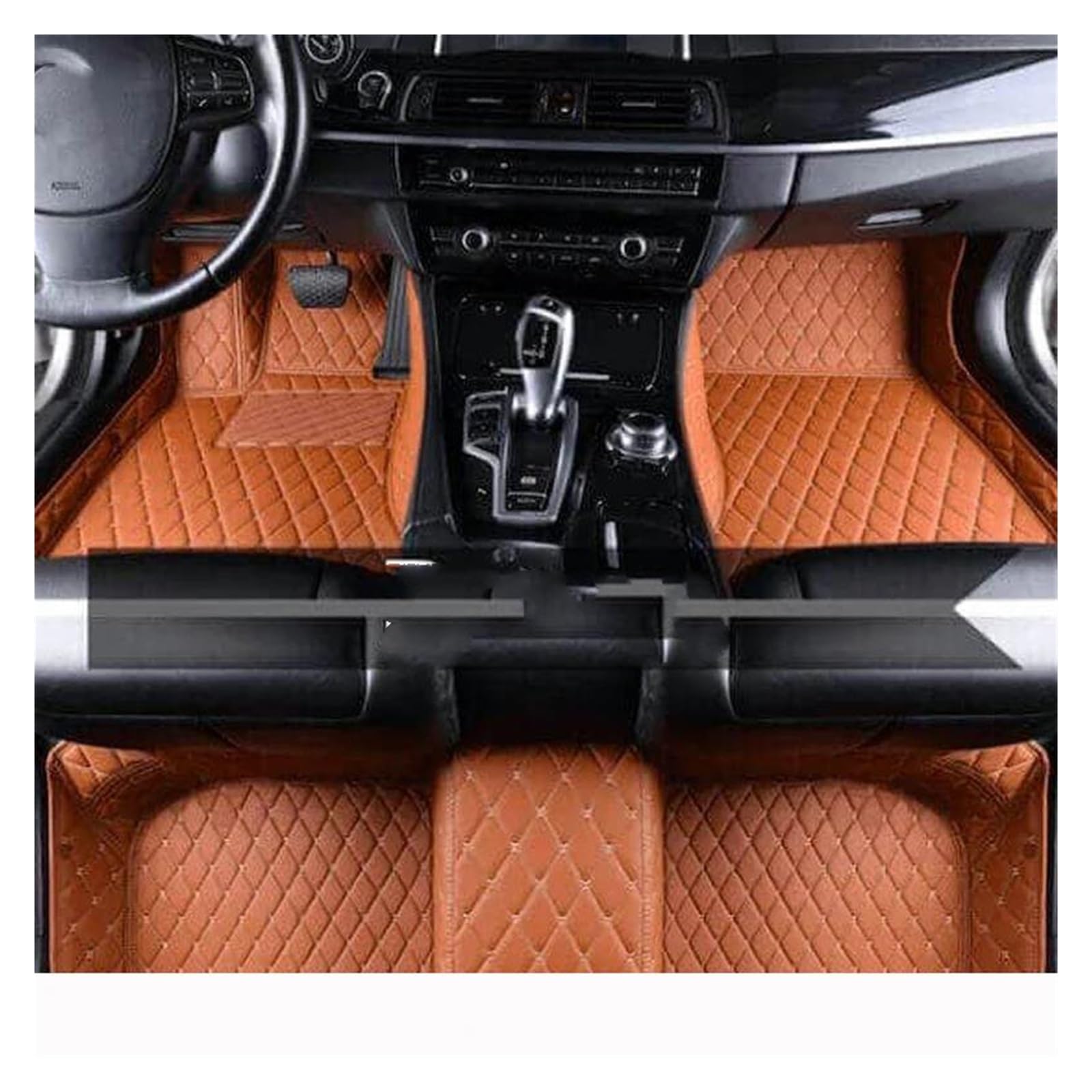 Fußmatten Auto-Fußmatten Für Peugeot Für 5008 Sieben Sitze 2017-2023 Benutzerdefinierte Auto-Fußpolster Teppichabdeckung Innenzubehör Autoteppich(Braun) von DZSQOSJB