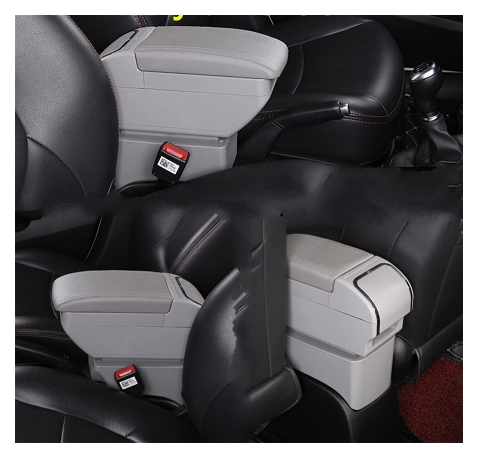 Mittelarmlehne Box Für Mazda CX 3 CX-3 2014-2020 Armlehnenbox Zweischichtige Erhöhung Der Zentralen Aufbewahrungsbox Für Getränkehalter, Aschenbecher Zubehör Armlehnenbox(F Style gray) von DZSQOSJB