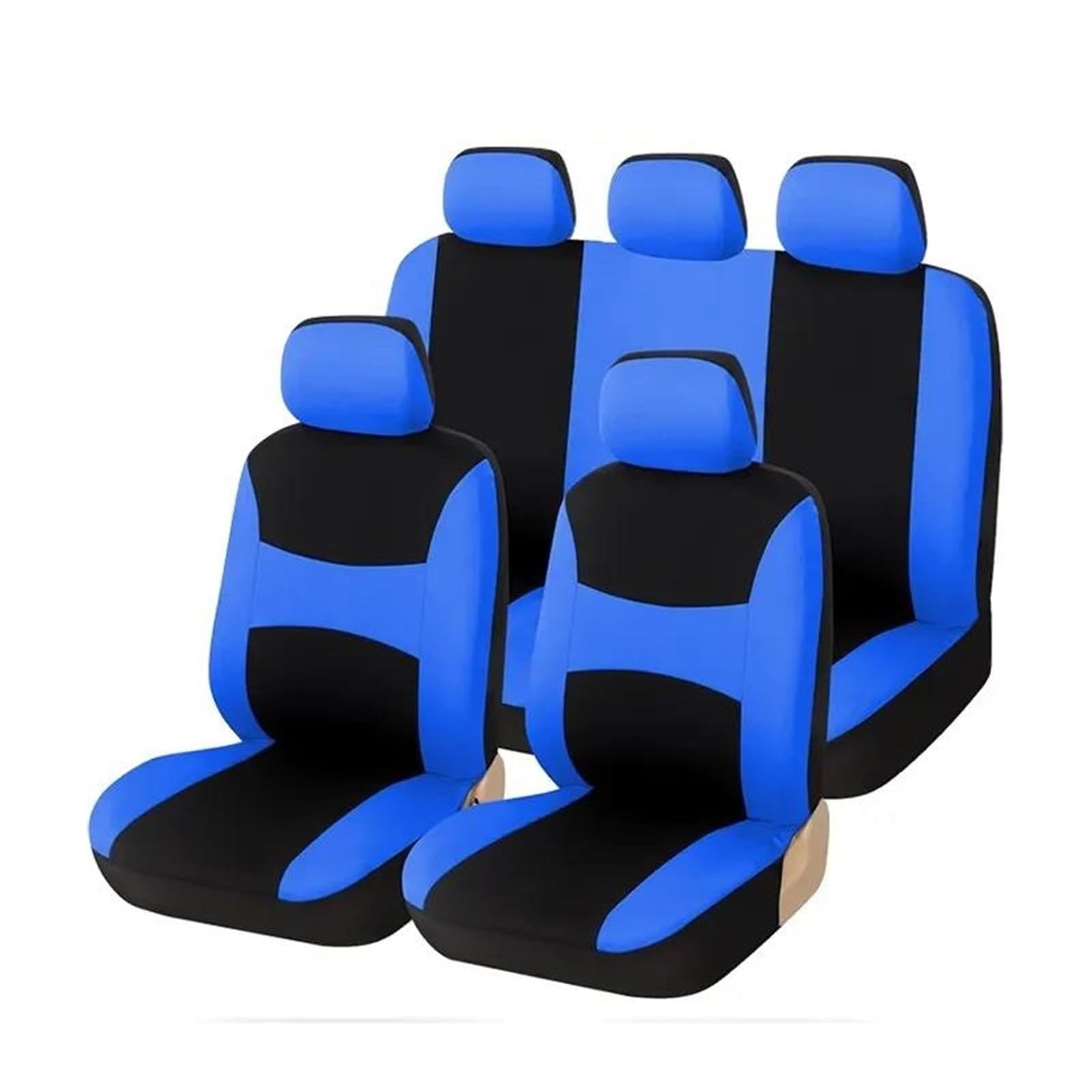 SitzbezüGe Auto Autositzbezug Mehrere Farben Airbag Kompatibel Für Rio K2 Für Focus Für Peugeot Universelles Innenzubehör Vordersitze(Blau) von DZSQOSJB