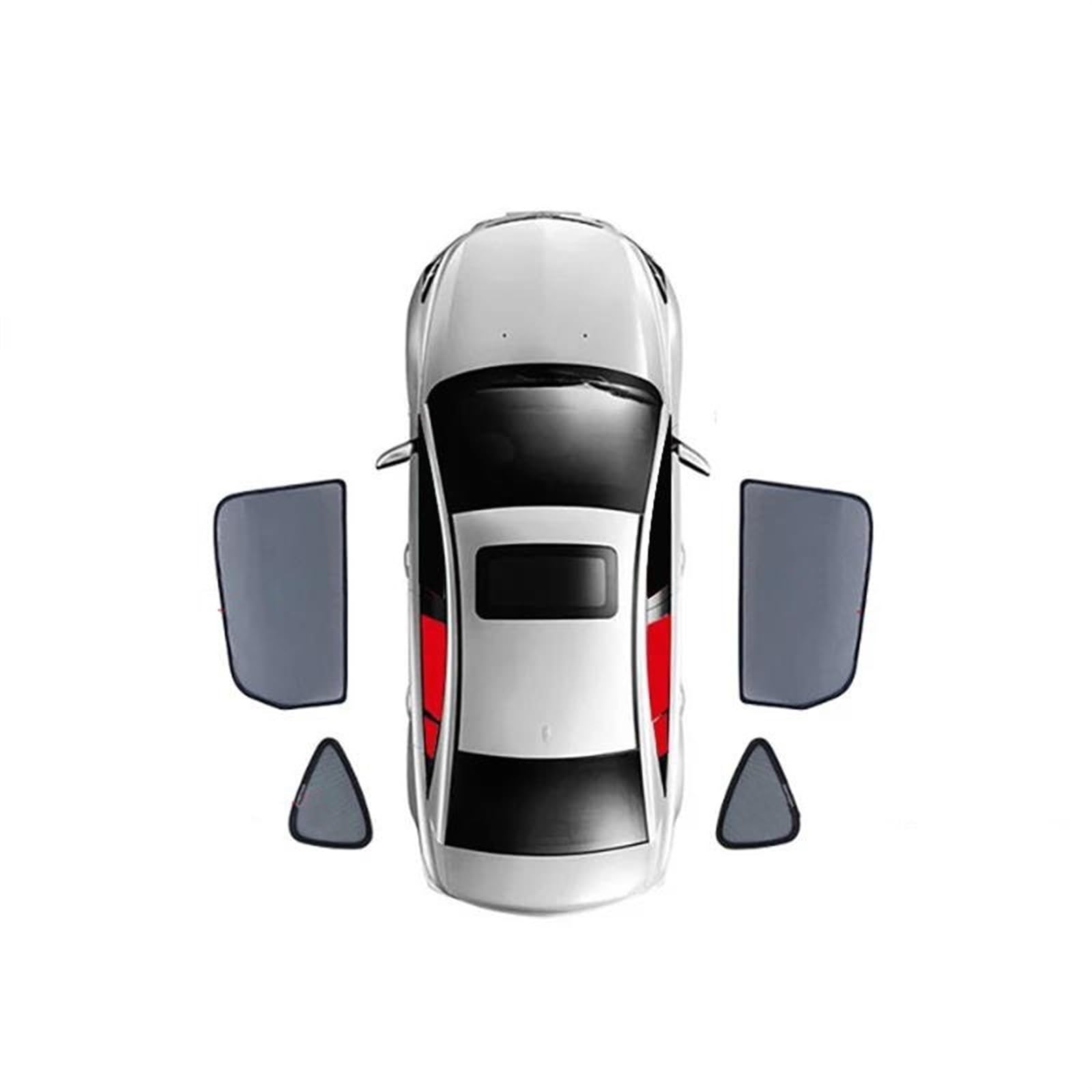 Sonnenschutz Für Peugeot 5008 T87 2017-2022 Sonnenschutz Schild Frontscheibe Blind Vorhang Hinten Baby Seite Fenster Sonnenschutz Visier Sonnenschutz Auto(4PCS Rear) von DZSQOSJB