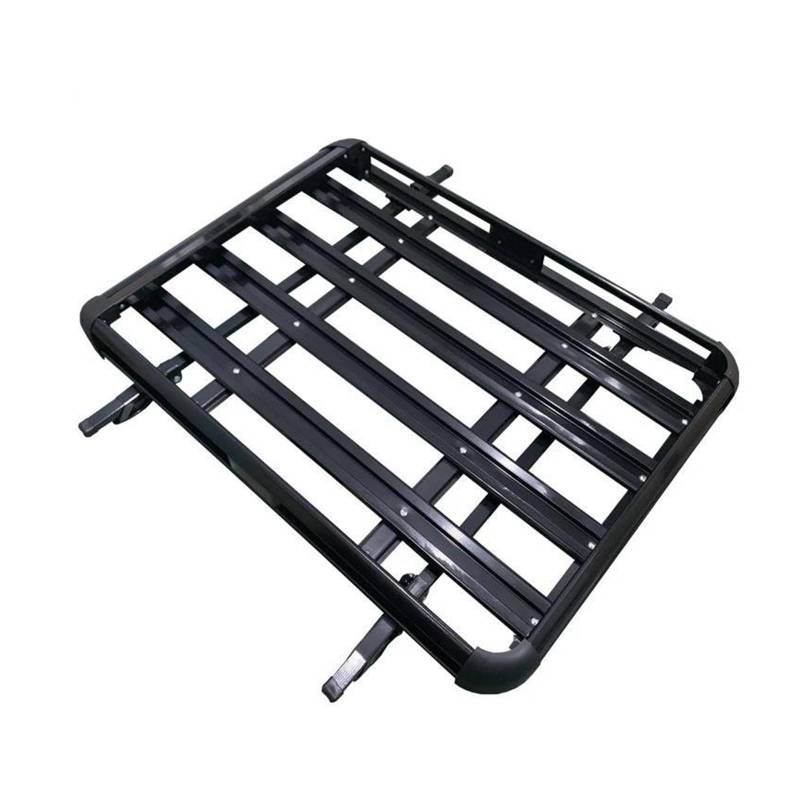 Dachgepäckträger Aluminiumlegierung 160 * 100 cm Doppelstock-Autodachträger SUV-DachAluminiumlegierungs-Frachtkorb Fracht-Dachträger Dachteile(Black 127x90cm) von DZSQPMFG