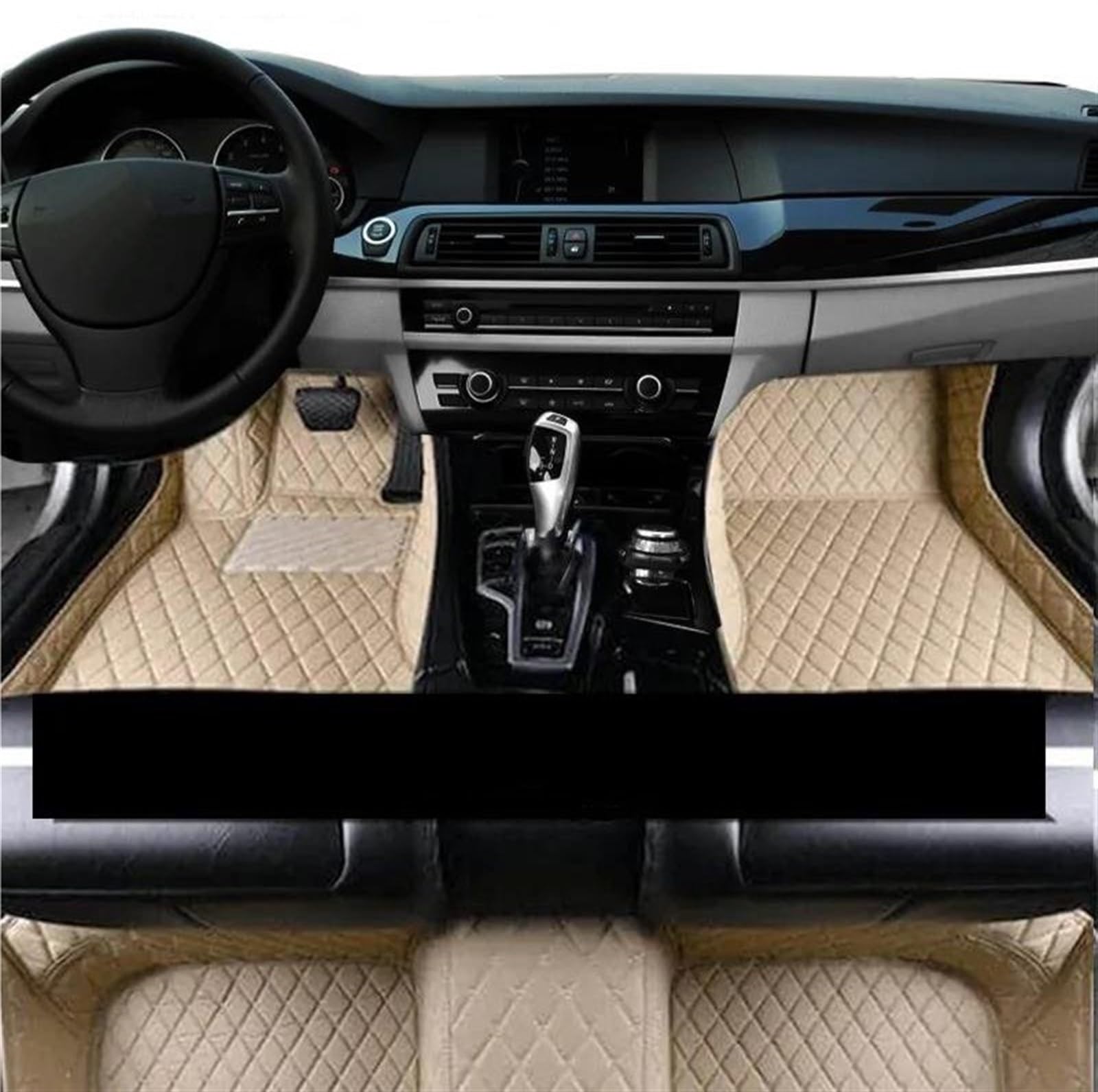 Die Autofussmatte Für Hyundai Für Getz TB 2002 2003 2004 2005 2006 2007 2008 2009 2010 2011 Auto Fußmatten Leder Teppiche Antirutschmatten(LHD Beige) von DZSQPMFG