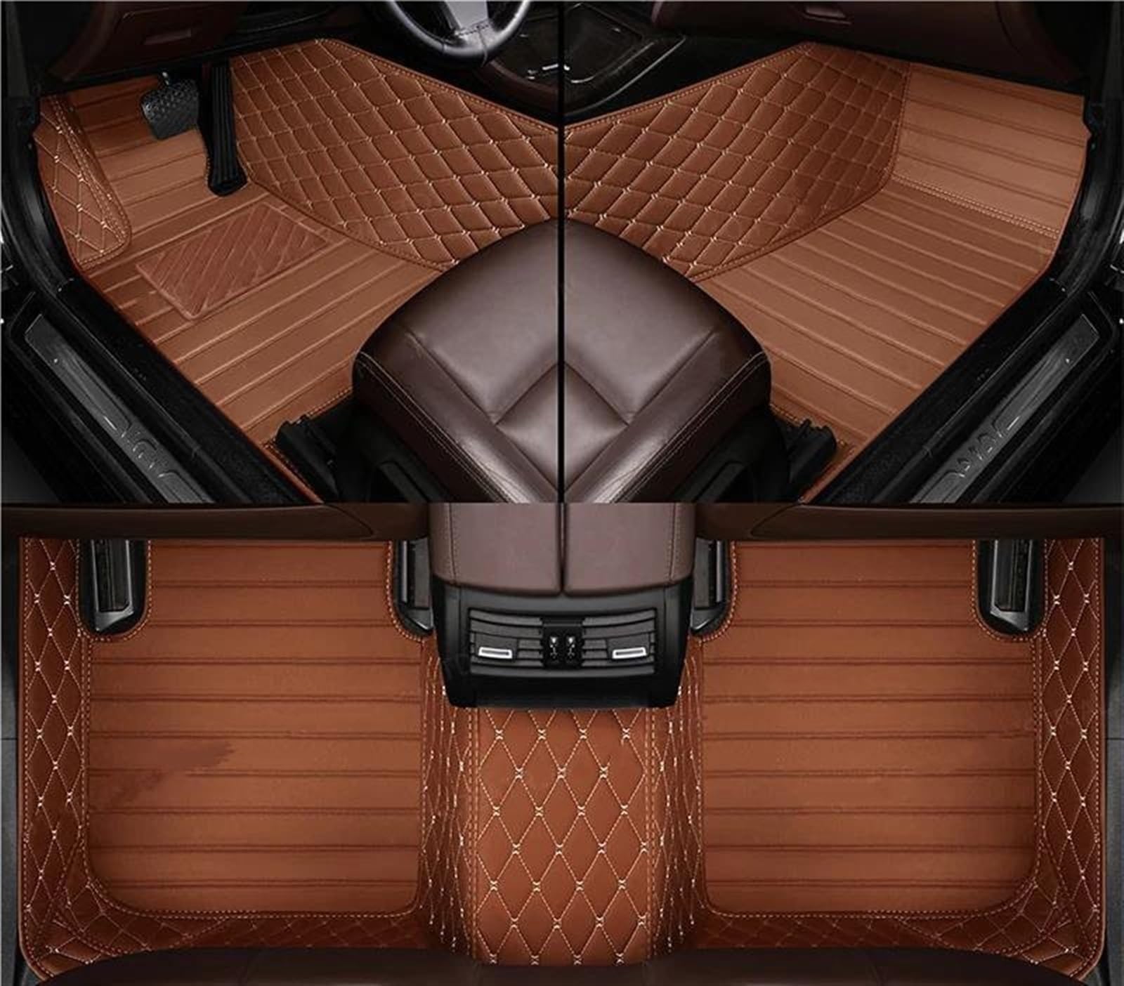 Antirutschmatten Für E85 Z4 2004 2005 2006 2007 2008 Custom Car Fußmatten Anti-Slip Teppich Fuß Pads Set Innen Zubehör Teppich(1-Brown) von DZSQQGSDSF