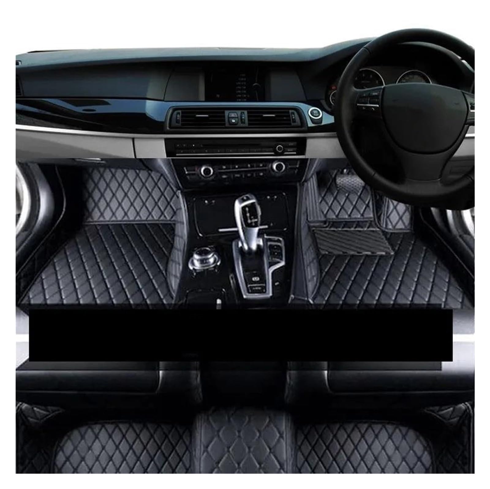 Antirutschmatten Für Nissan Für Leaf ZE1 2018 2019 2020 2021 2022 Leder Auto Fußmatten Anti-Slip Teppich Innen Set Auto Zubehör Teppich(RHD Black Black) von DZSQQGSDSF