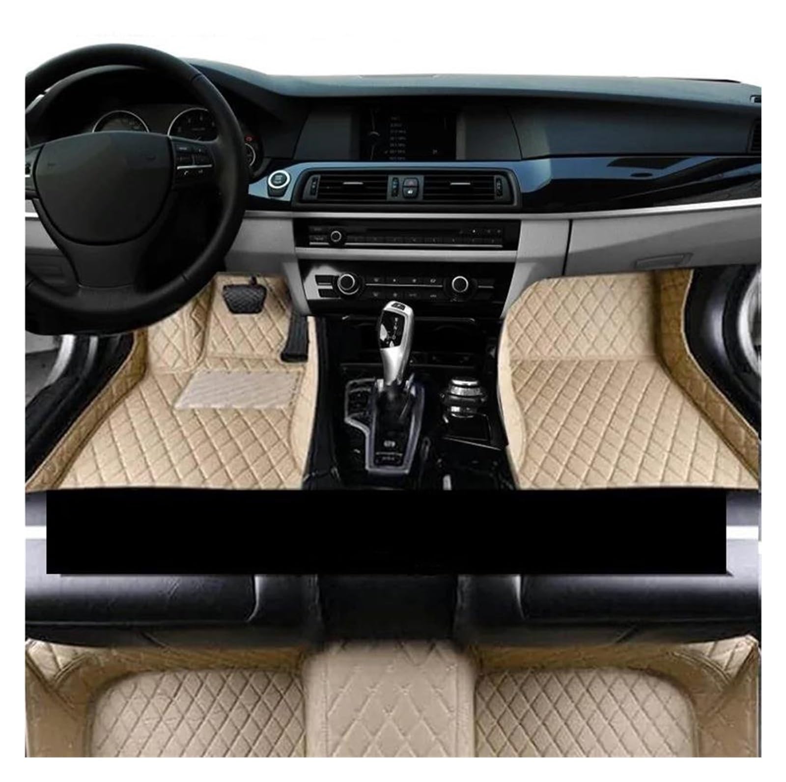 Antirutschmatten Für Toyota Für Prius XW30 2010 2011 2012 2013 2014 2015 7 Sitz Auto Fußmatten Teppich Vollständig Set Auto Zubehör Teppich(LHD Beige) von DZSQQGSDSF