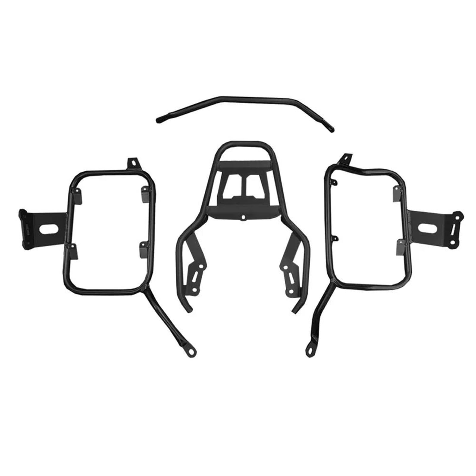 Motorrad-Gepäckträger Edelstahl Gepäck Rack Für VOGE 650 DS 2022 2023 Motorrad Schwanz Box Stamm Top Fall Pannier Sattel Sattel Tasche Halterung Motorrad Gepäckträger(Black One Set) von DZSQQGSDSF