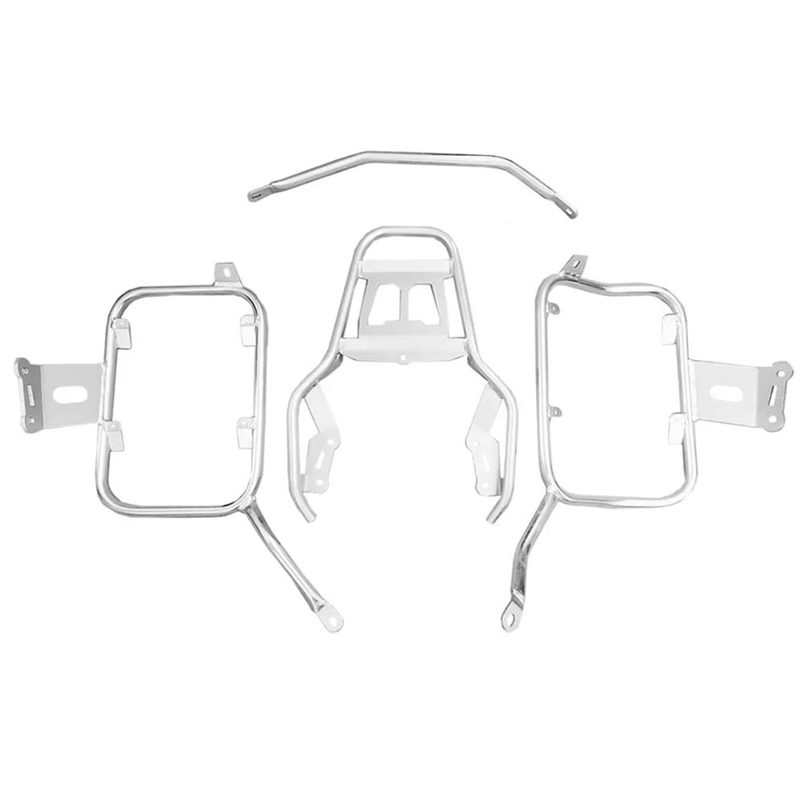 Motorrad-Gepäckträger Edelstahl Gepäck Rack Für VOGE 650 DS 2022 2023 Motorrad Schwanz Box Stamm Top Fall Pannier Sattel Sattel Tasche Halterung Motorrad Gepäckträger(Silver One Set) von DZSQQGSDSF