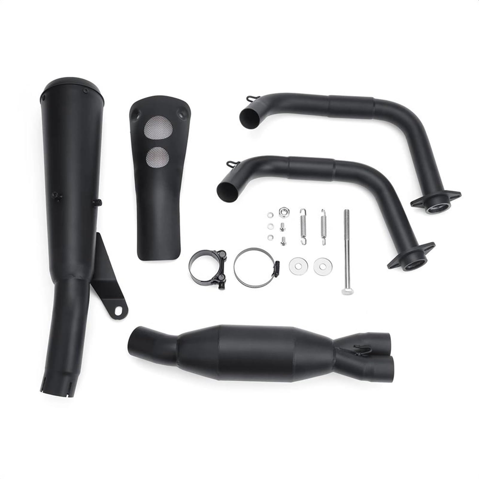 Motorrad Schalldämpfer Für Kawasaki Für 650 Für VN650 Für EN650 2015-2022 Motorrad Slip-on Schalldämpfer Auspuffrohr Mit Hitzeschild Kit Schalldämpfer Auspuffrohr(Single pipe) von DZSQQGSDSF