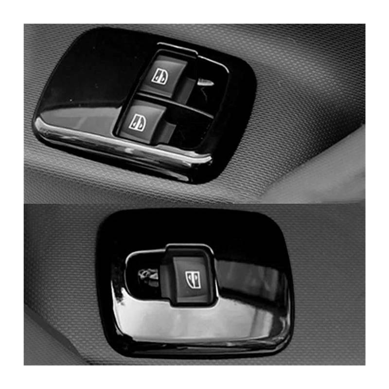 Interieurleisten Für Mercedes Für Smart 453 Für Fortwo Für Forfour Auto Fensterheber Panel Dekorative Schutzhülle Auto Innen Trim Streifen(Black 3) von DZSQQUWSH