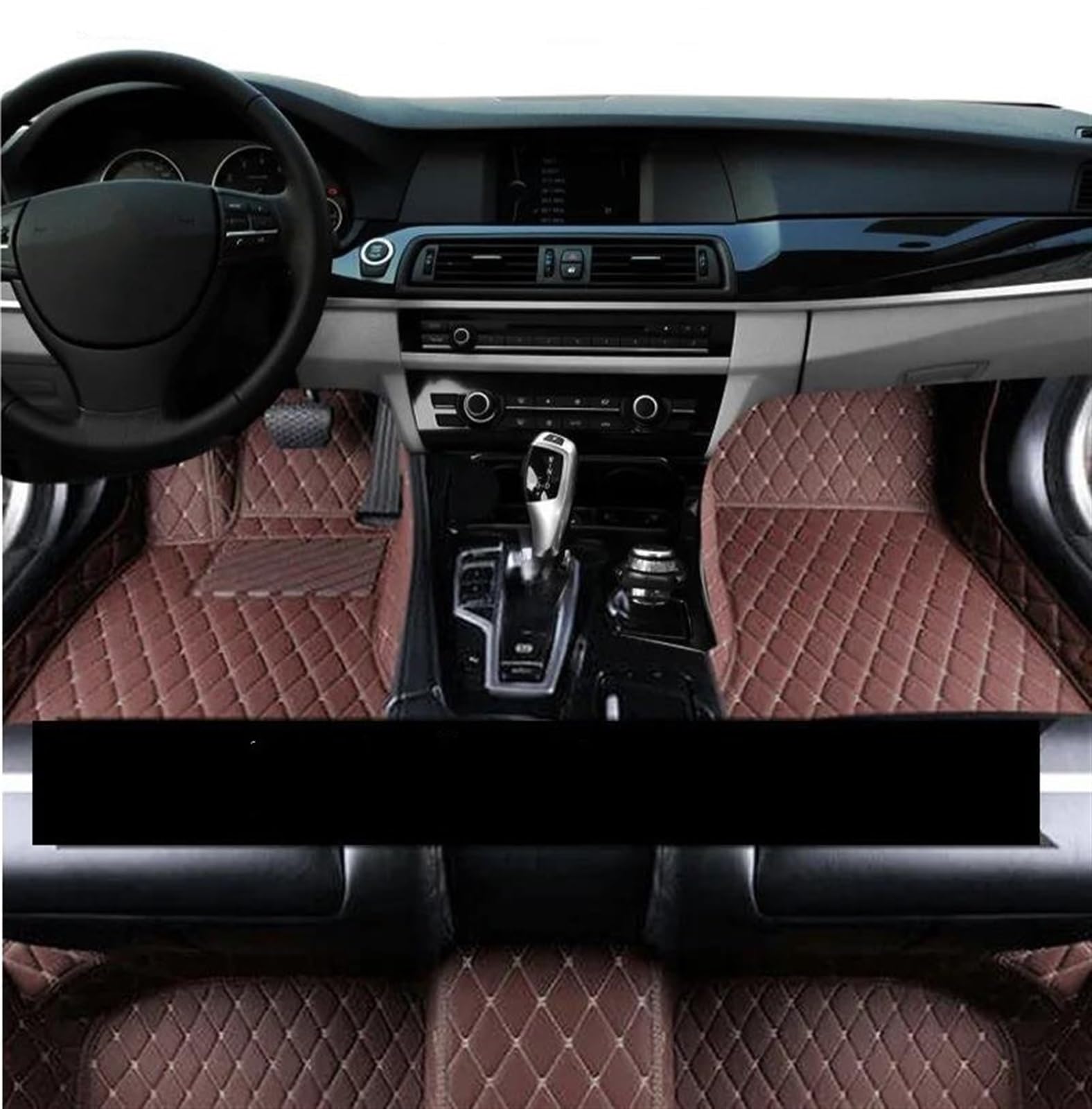 Teppich Für CR-V RS 2023 2024 2025 7 Sitz Auto Fußmatten Wasserdicht Teppich Fuß Pads Set Auto Innen Zubehör Auto Fußmatten(LHD Dark Brown) von DZSQRGHGGH