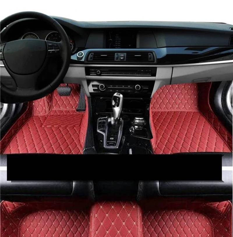 Teppich Für CR-V RS 2023 2024 2025 7 Sitz Auto Fußmatten Wasserdicht Teppich Fuß Pads Set Auto Innen Zubehör Auto Fußmatten(LHD Maroon) von DZSQRGHGGH