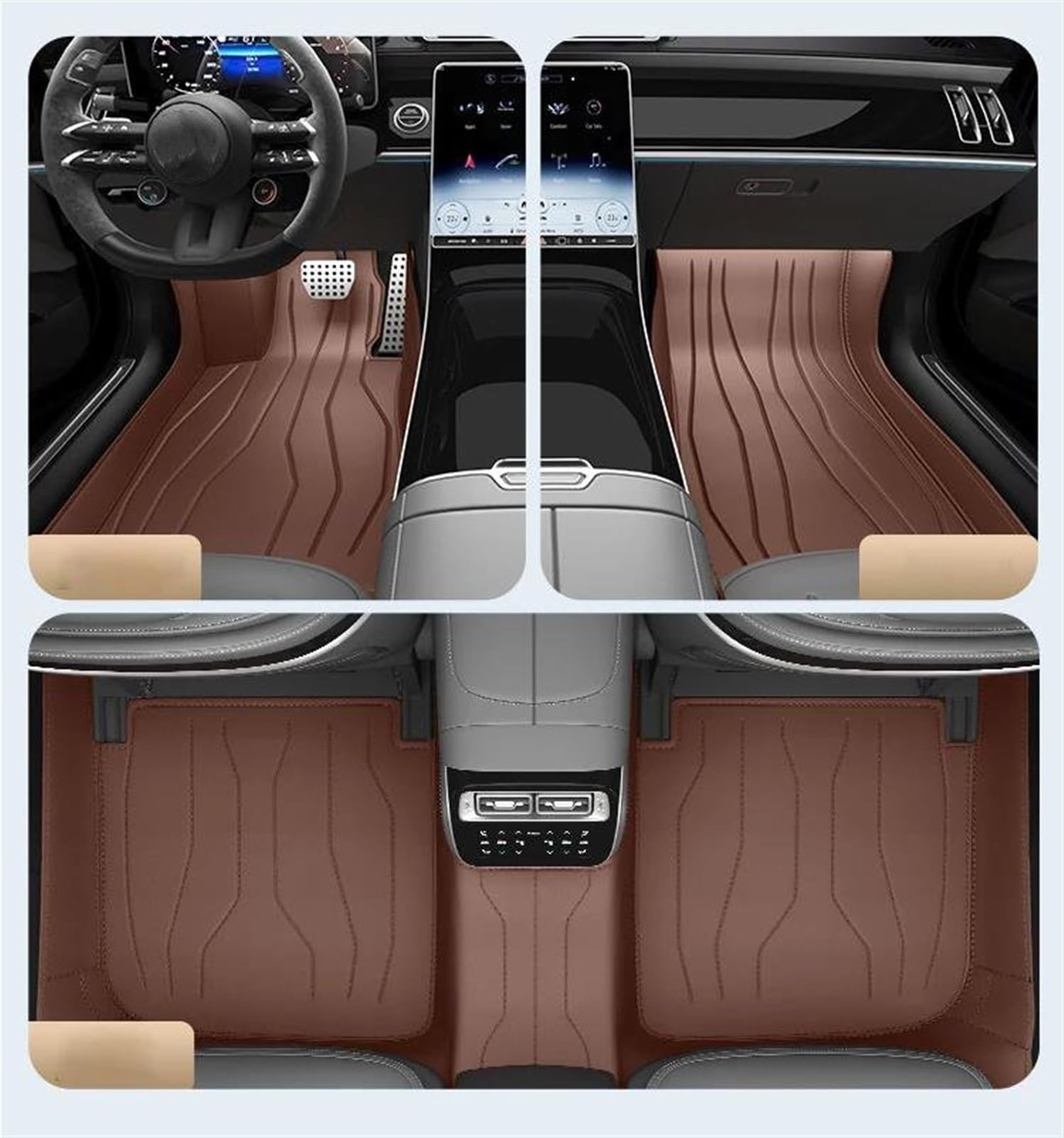 Teppich Für Subaru Für Legacy 2010 2011 2012 2013 2014 2015 Custom Full Set Leder Auto Fußmatten Innen Zubehör Auto Fußmatten(5 PCS2) von DZSQRGHGGH