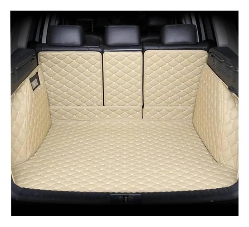 Auto Kofferraummatte Für Acura MDX Sieben Sitze 2010 2011 2012 2013 Auto-Kofferraummatte Cargo-Liner Teppich Innenausstattung Kofferraum Schutzmatte(Beige) von DZSQTGJKIO