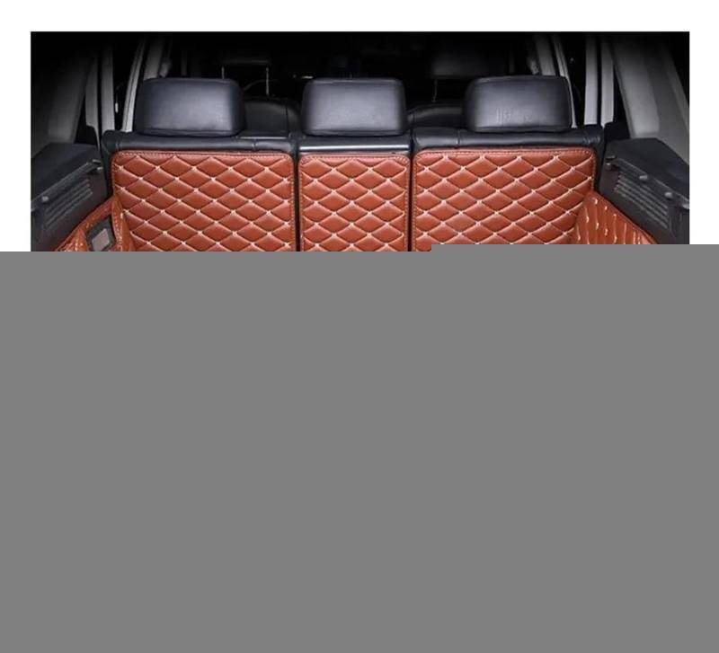 Auto Kofferraummatte Für Acura MDX Sieben Sitze 2010 2011 2012 2013 Auto-Kofferraummatte Cargo-Liner Teppich Innenausstattung Kofferraum Schutzmatte(Braun) von DZSQTGJKIO