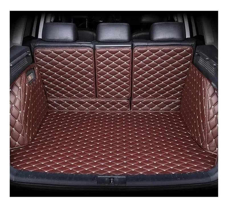 Auto Kofferraummatte Für Acura MDX Sieben Sitze 2010 2011 2012 2013 Auto-Kofferraummatte Cargo-Liner Teppich Innenausstattung Kofferraum Schutzmatte(Kaffee) von DZSQTGJKIO