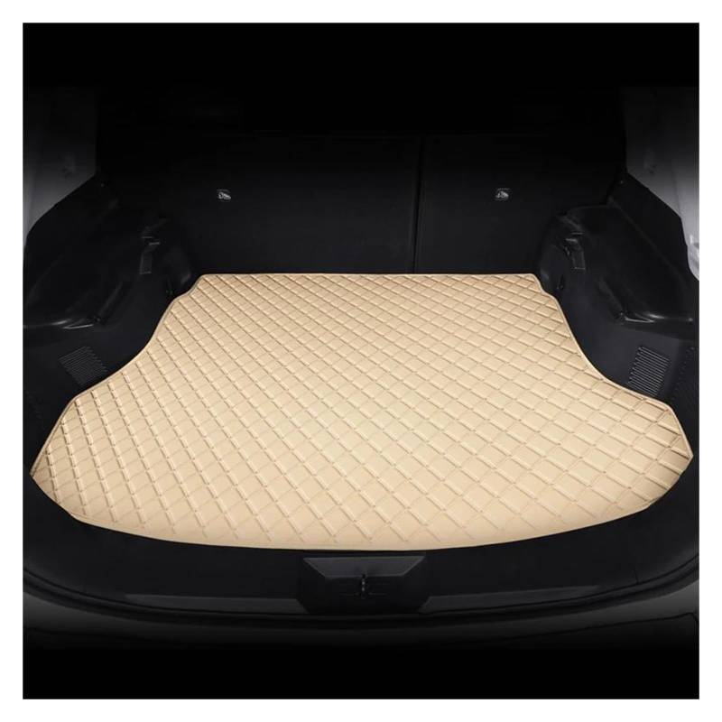 Auto Kofferraummatte Für Buick Für Envision 2014 2015 2016 2017 2018 2019 PU-Leder-Kofferraummatten Teppich Innenausstattung Kofferraum Schutzmatte(Beige) von DZSQTGJKIO