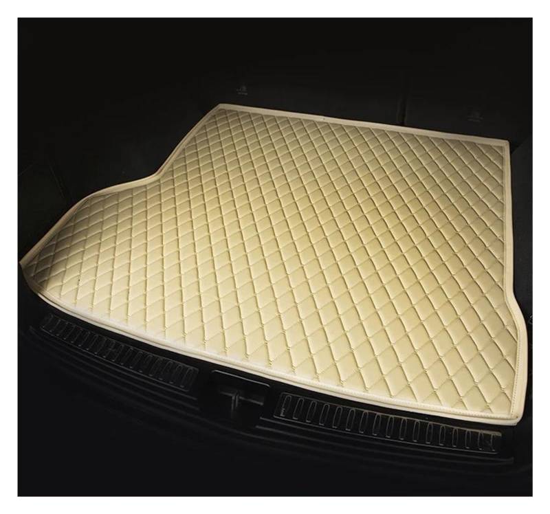 Auto Kofferraummatte Für Cayenne 2011 2012 2013 2014 2015 2016 2017 Kofferraummatte Cargo-Liner Teppich Innenausstattung Boot Liner Mat Kofferraum Schutzmatte(Beige) von DZSQTGJKIO