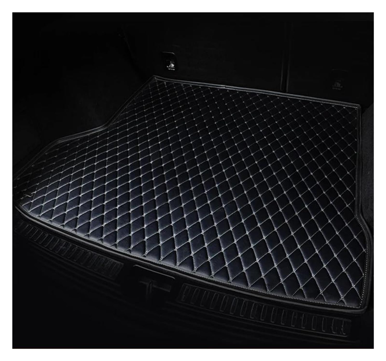 Auto Kofferraummatte Für Cayenne 2011 2012 2013 2014 2015 2016 2017 Kofferraummatte Cargo-Liner Teppich Innenausstattung Boot Liner Mat Kofferraum Schutzmatte(Black-beige) von DZSQTGJKIO